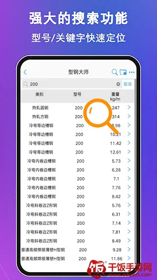 型钢大师(钢材参数查询软件) 型钢大师(钢材参数查询软件)